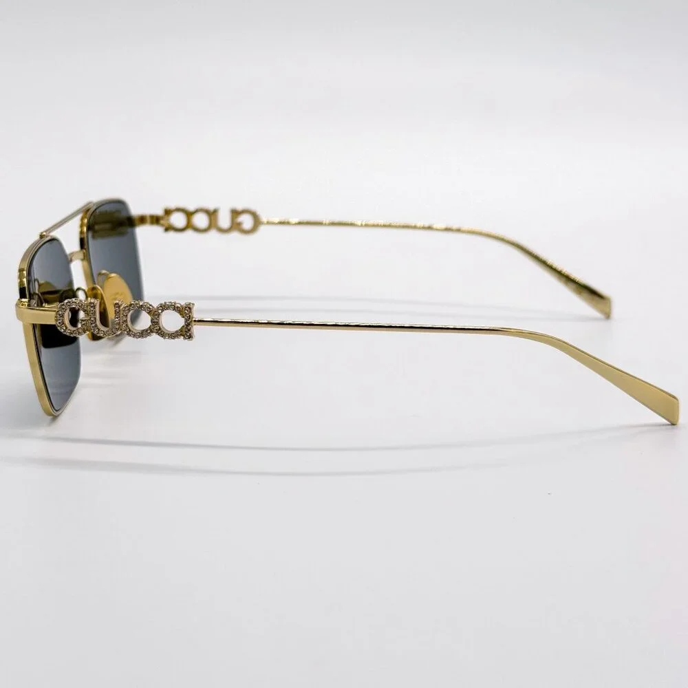 NEW GUCCI SUNGLASSES GOLD UNISEX EYEWEAR GUCCI GG1804S 001